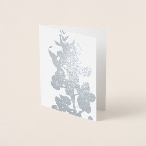 Texas Bluebonnet Silver Foil Note Card