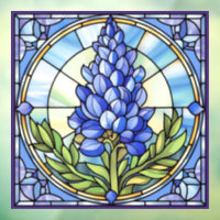 Texas Bluebonnet Stained Glass Design