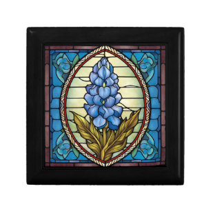 Texas Bluebonnet Stained Glass Gift Box