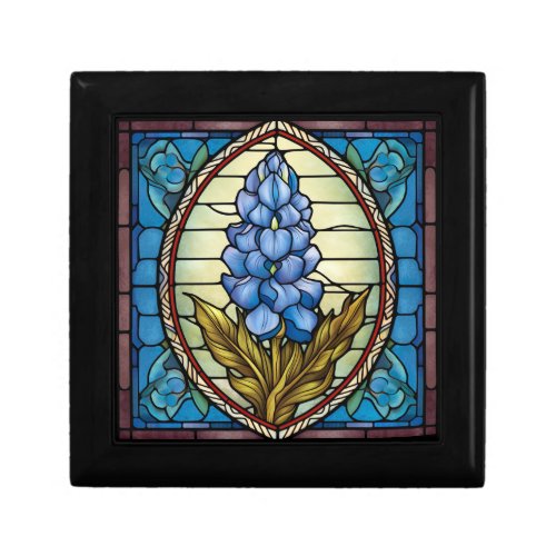 Texas Bluebonnet Stained Glass Gift Box