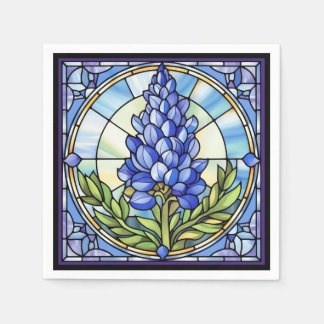 Texas Bluebonnet Stained Glass Napkins