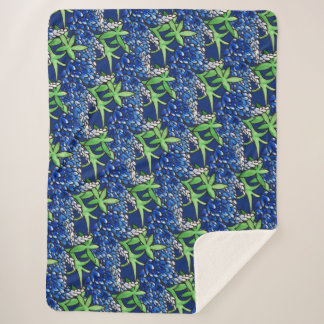 Texas Bluebonnet Texan Love Flower                 Sherpa Blanket