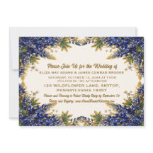 Texas Bluebonnet Wedding Invitation
