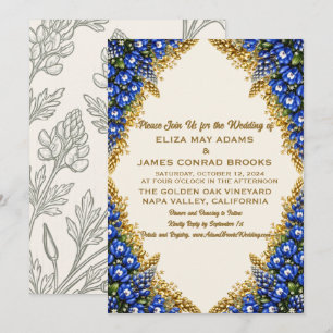 Texas Bluebonnet Wedding Invitation