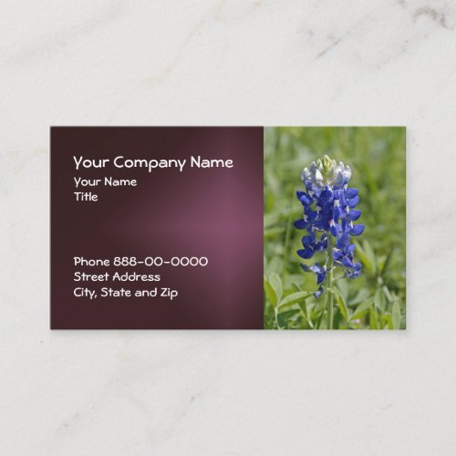 Texas Bluebonnet Wildflower Business Card