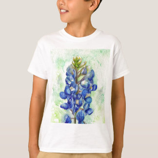 Texas Bluebonnet Wildflower Drawing T-Shirt