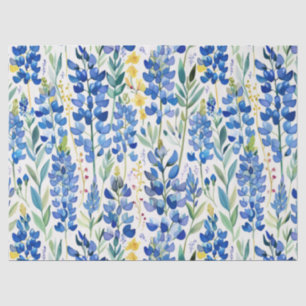 Texas Bluebonnet Wildflower Pattern Tissue Paper