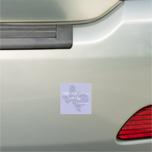 Texas Bluebonnet Wildflowers Message of hope Car Magnet