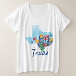 Texas Bluebonnet Wildflowers Plus Size T-Shirt
