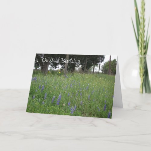 Texas Bluebonnets Birthday Card