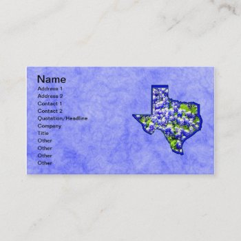 Texas Bluebonnets Business Card by manewind at Zazzle