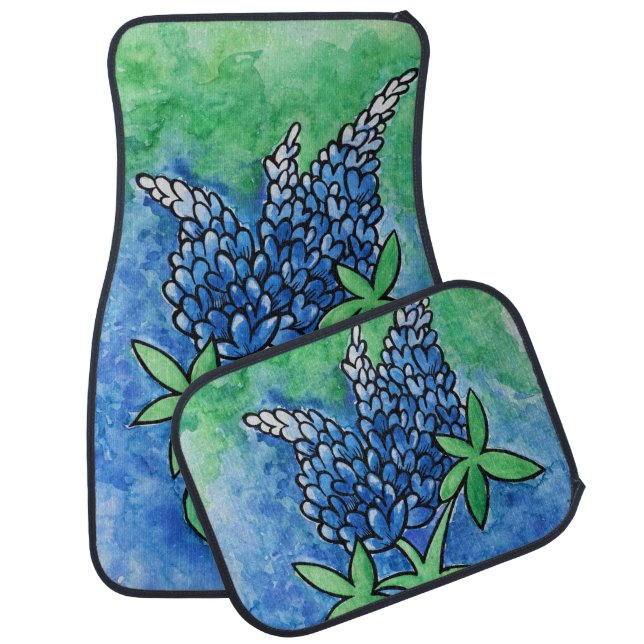 Texas Bluebonnets Car Floor Mat (Set)
