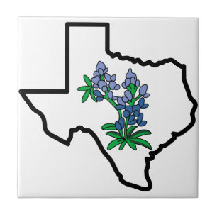 Texas Bluebonnets Ceramic Tile