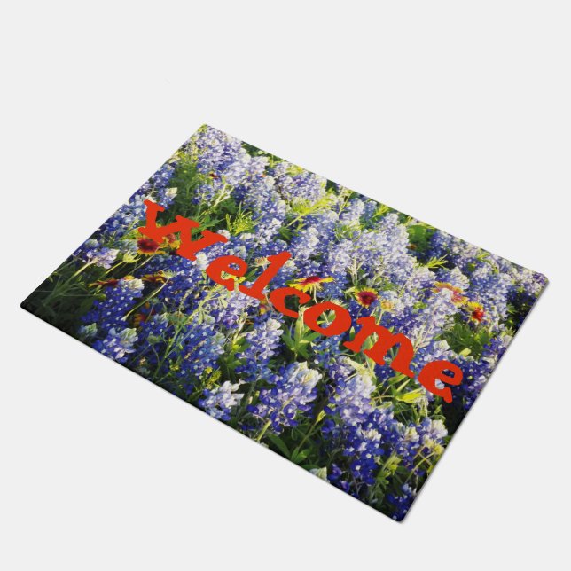 Texas Bluebonnets Doormat (Angled)