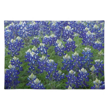 Texas Bluebonnets Field Photo Cloth Placemat by RossiCards at Zazzle