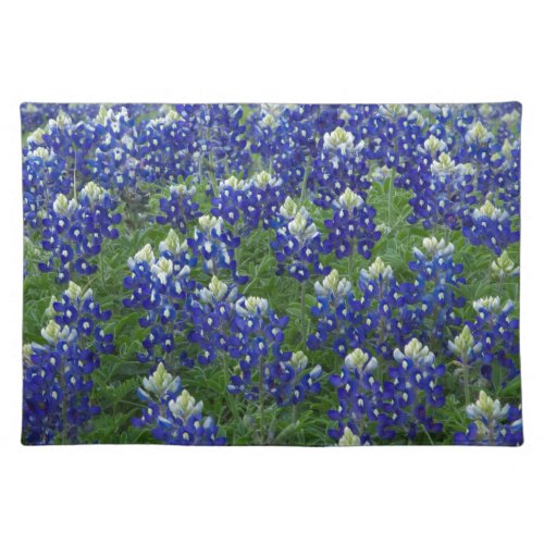 Texas Bluebonnets Field Photo Cloth Placemat