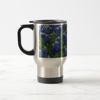 Texas Bluebonnets Field Photo Travel Mug by RossiCards at Zazzle
