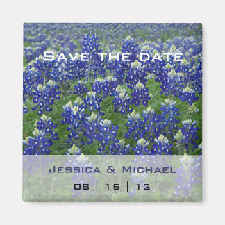 Texas Bluebonnets Flo Wedding Save the Date Magnet