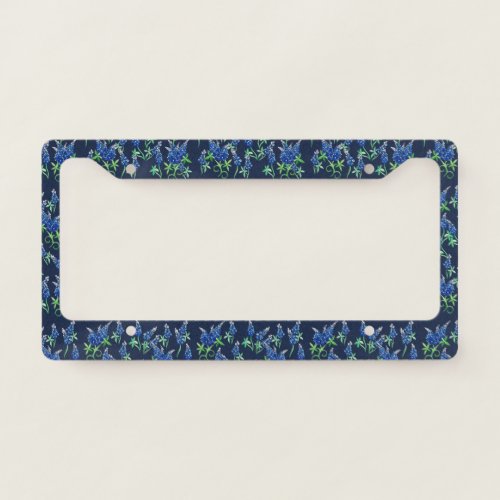 Texas Bluebonnets Floral Blues License Plate Frame