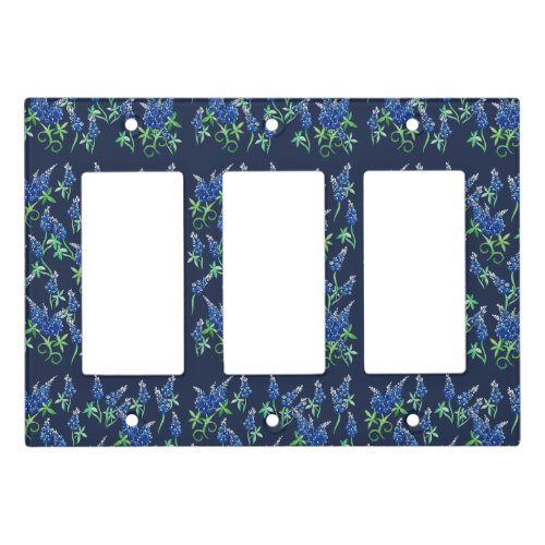 Texas Bluebonnets Floral Blues Light Switch Cover