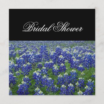 Texas Bluebonnets Floral Bridal Shower Invitation by RossiCards at Zazzle
