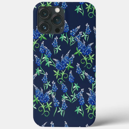 Texas Bluebonnets Floral  iPhone 13 Pro Max Case