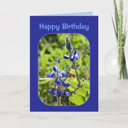 Texas Bluebonnets Happy Birthday Card