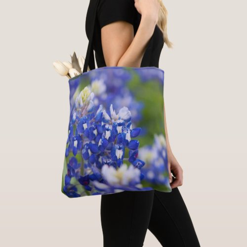 Texas Bluebonnets in bloom tote