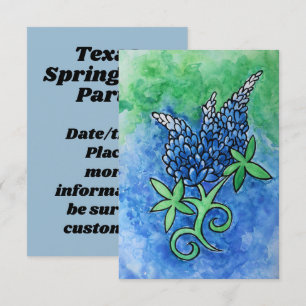 Texas Bluebonnets  Invitation