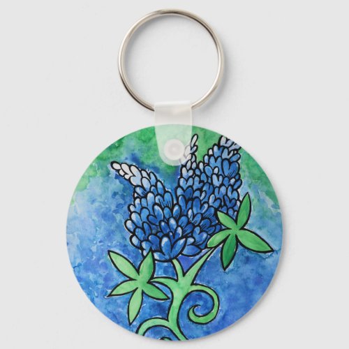 Texas Bluebonnets Keychain