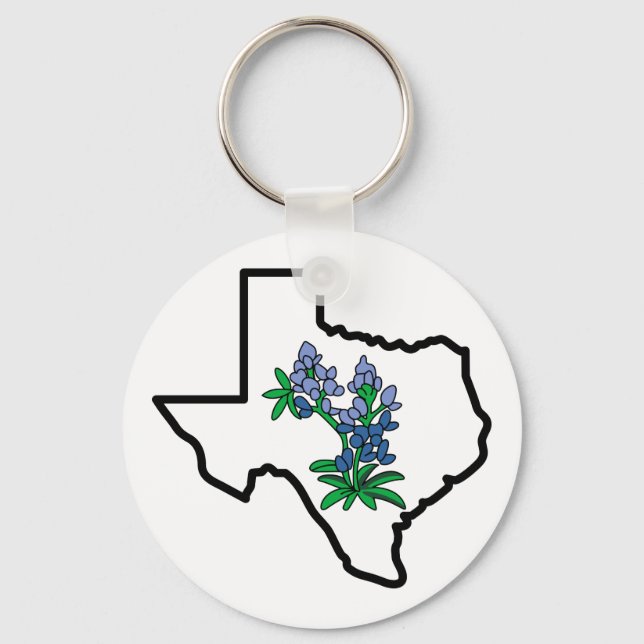 Texas Bluebonnets Keychain (Front)