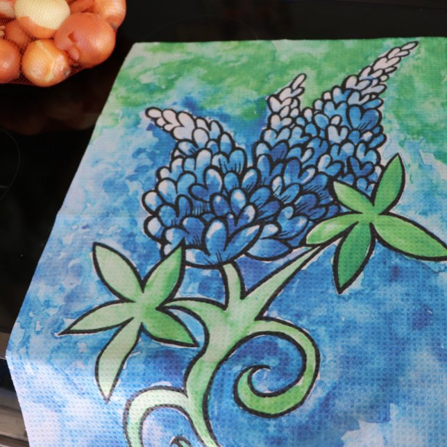 Texas Bluebonnets Kitchen Towel (Creator Uploaded)