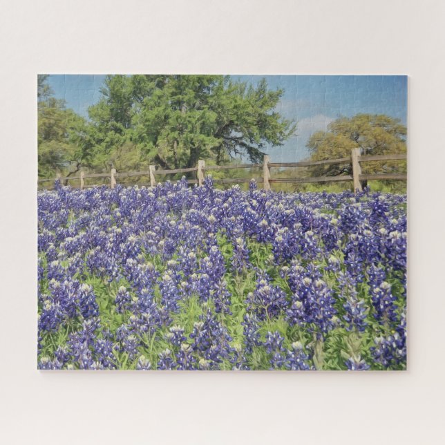 Texas Bluebonnets Large Puzzle (Horizontal)