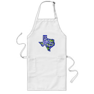 TEXAS BLUEBONNETS LONG APRON