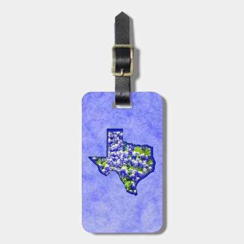 TEXAS BLUEBONNETS LUGGAGE TAG