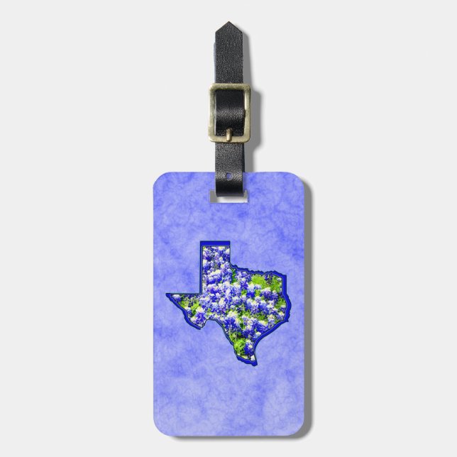 TEXAS BLUEBONNETS LUGGAGE TAG (Front Vertical)