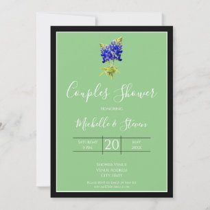 Texas Bluebonnets on Sage, Spring, Couples Invitation