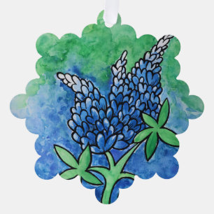 Texas Bluebonnets Ornament Card