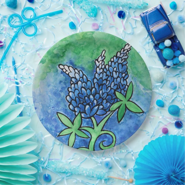 Texas Bluebonnets  Paper Plates (Party)