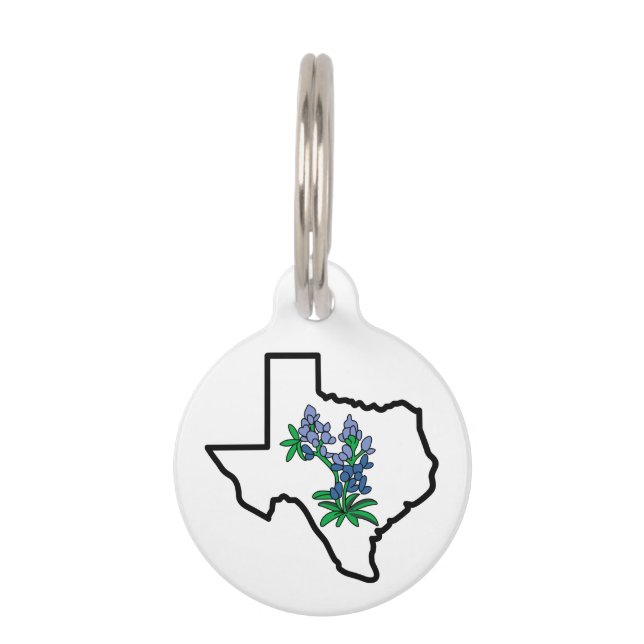 Texas Bluebonnets Pet ID Tag (Front)
