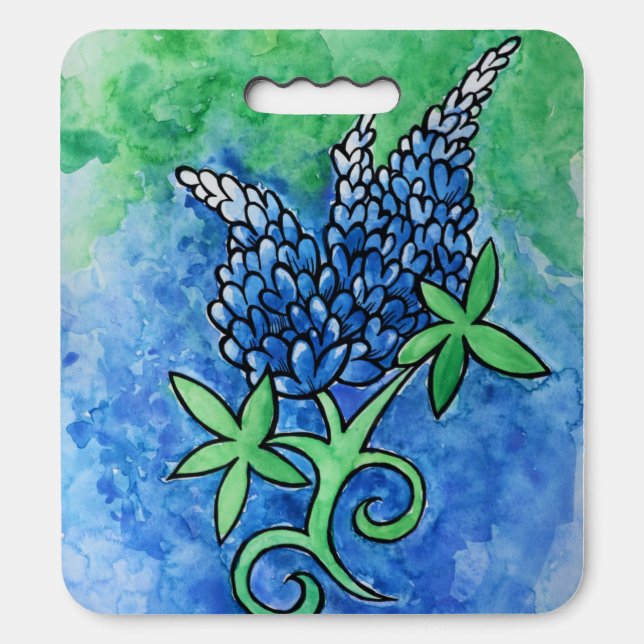 Texas Bluebonnets Seat Cushion (Front Vertical)