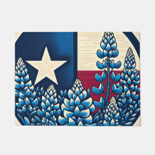 Texas Bluebonnets State Flag Texan Pride Doormat