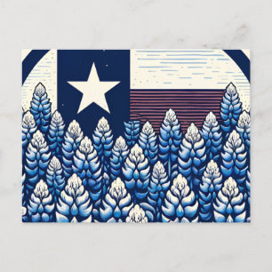 Texas Bluebonnets State Flag Texan Pride           Postcard