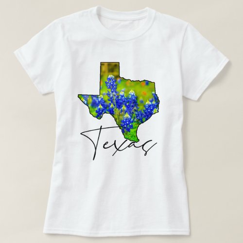 Texas Bluebonnets State of Texas Fine Art T_Shirt