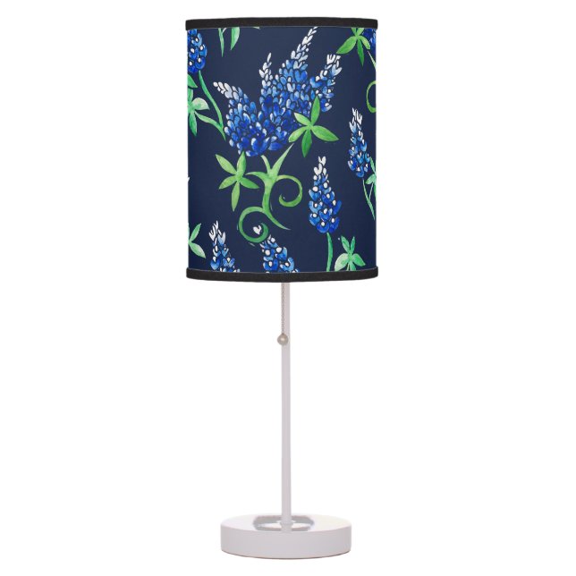 Texas Bluebonnets Table Lamp (Front)