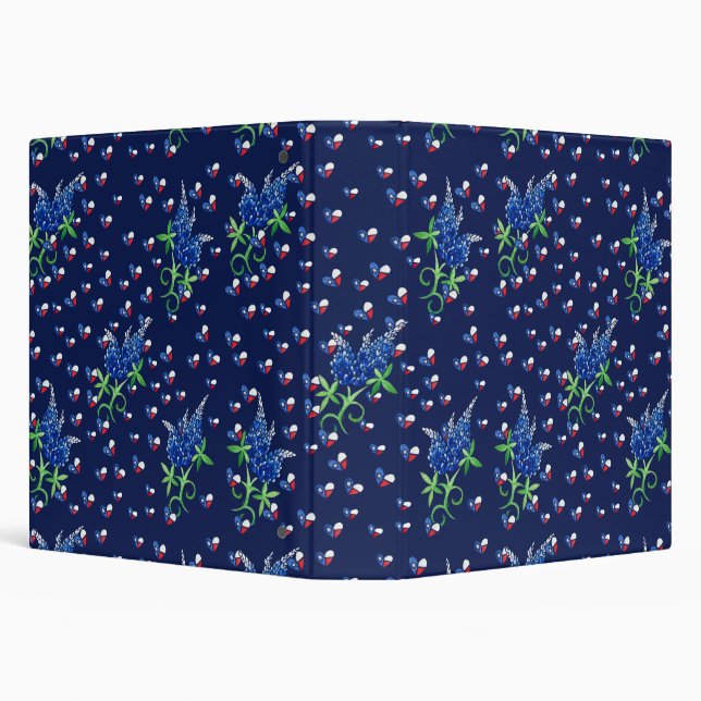 Texas Bluebonnets Texan Lone star state  3 Ring Binder (Background)