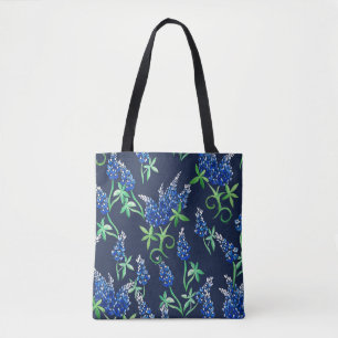 Texas Bluebonnets Texan State Flower Bluebonnet "T Tote Bag