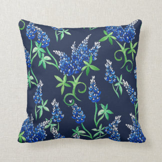 Texas Bluebonnets Texan State Flower Bluebonnet Throw Pillow