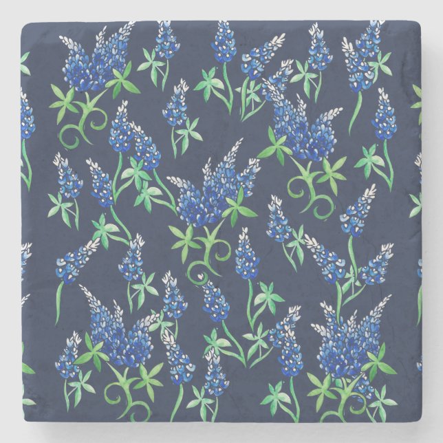 Texas Bluebonnets Texan Stone Coaster (Front)