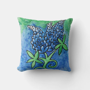 Texas Bluebonnets Throw Pillow